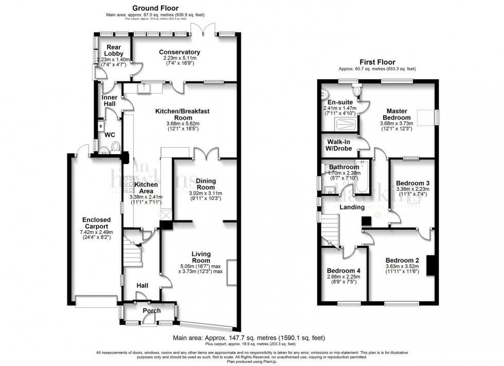 Floorplan for Noredown Way, Royal Wootton Bassett. SN4