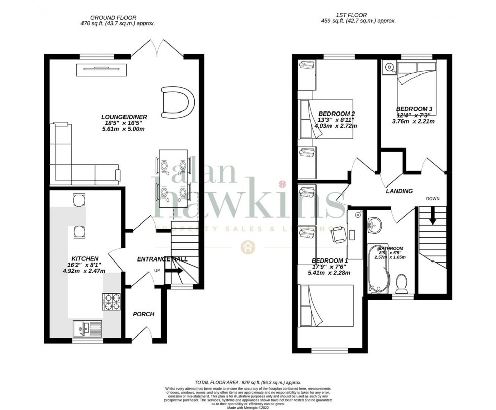 Floorplan for Sycamore Close, Lyneham SN15