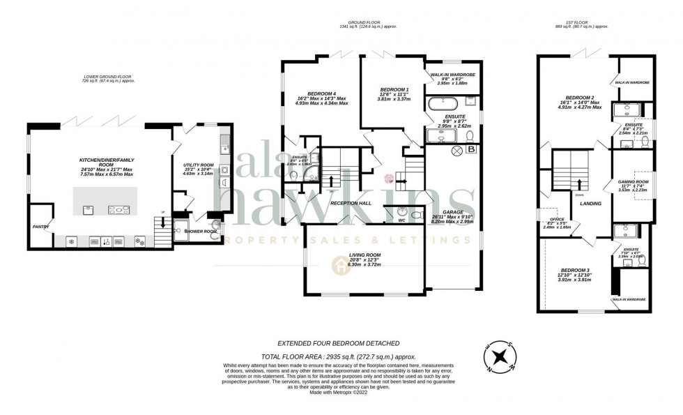 Floorplan for Honeyhill, Royal Wootton Bassett.