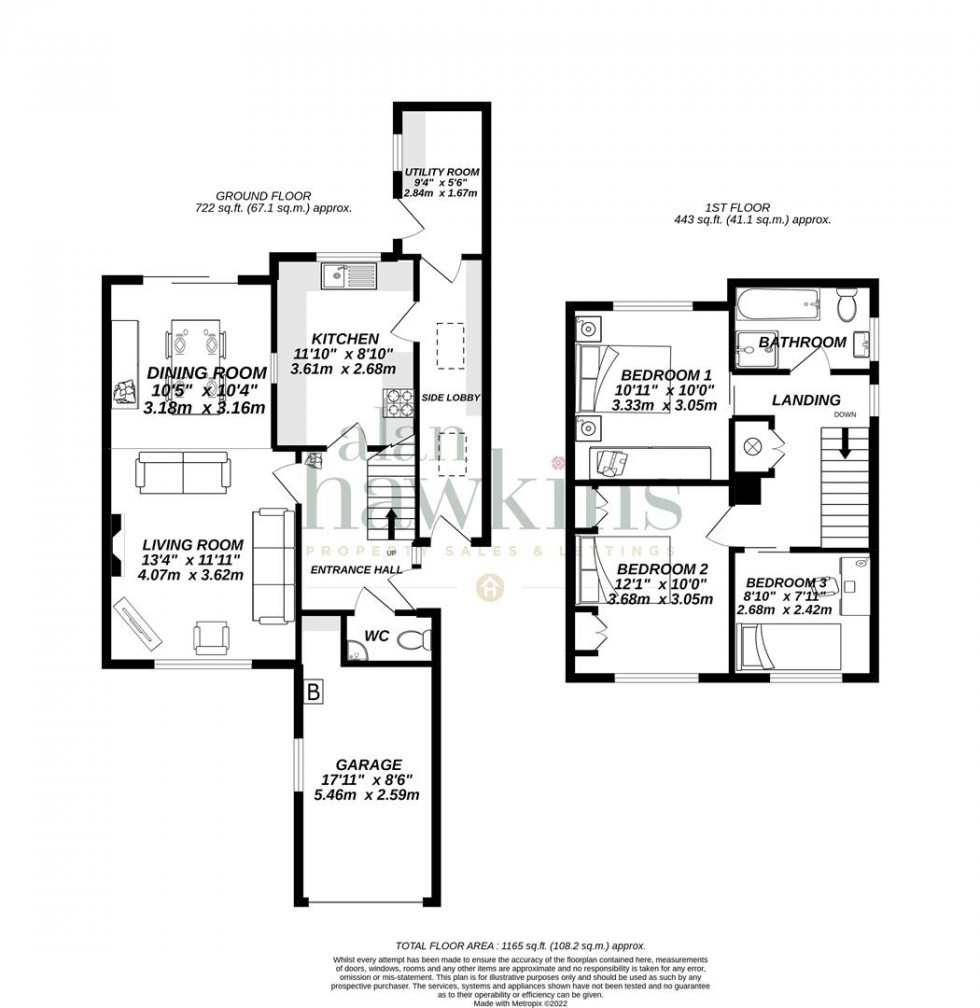 Floorplan for Washbourne Road, Royal Wootton Bassett SN4 8