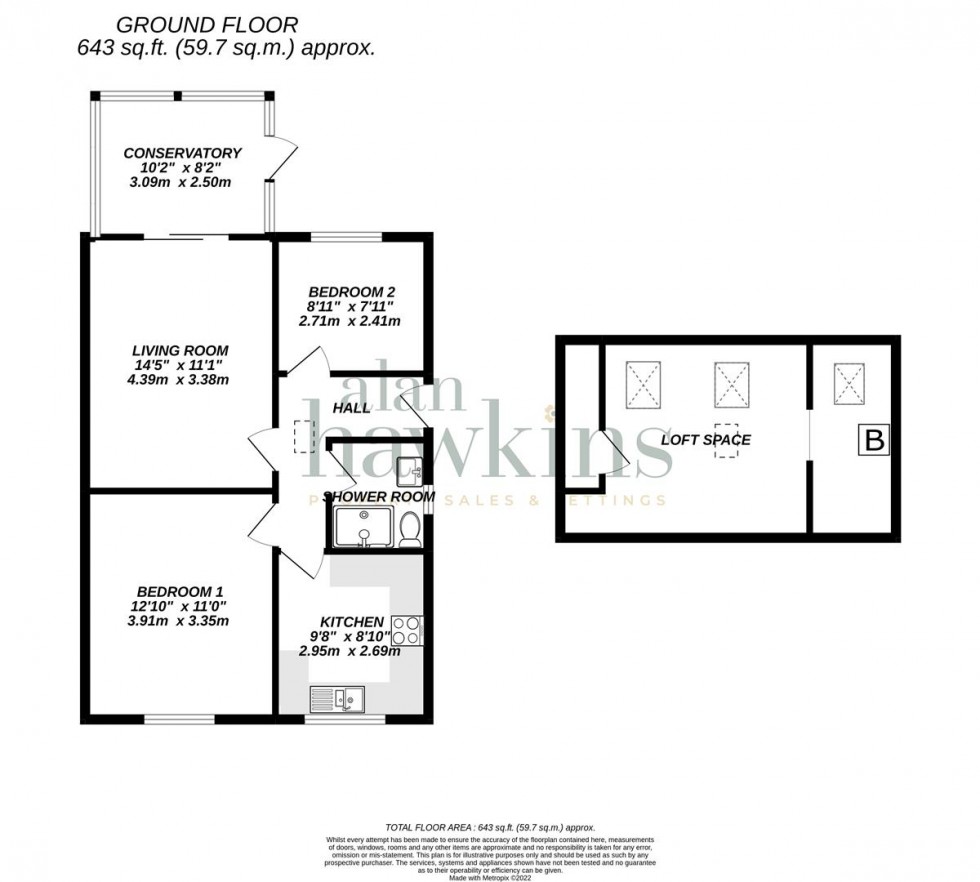 Floorplan for Byron Avenue, Royal Wootton Bassett