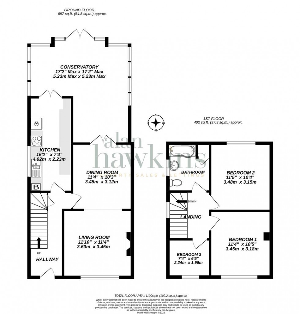 Floorplan for Cornwall Avenue, Swindon SN2 1