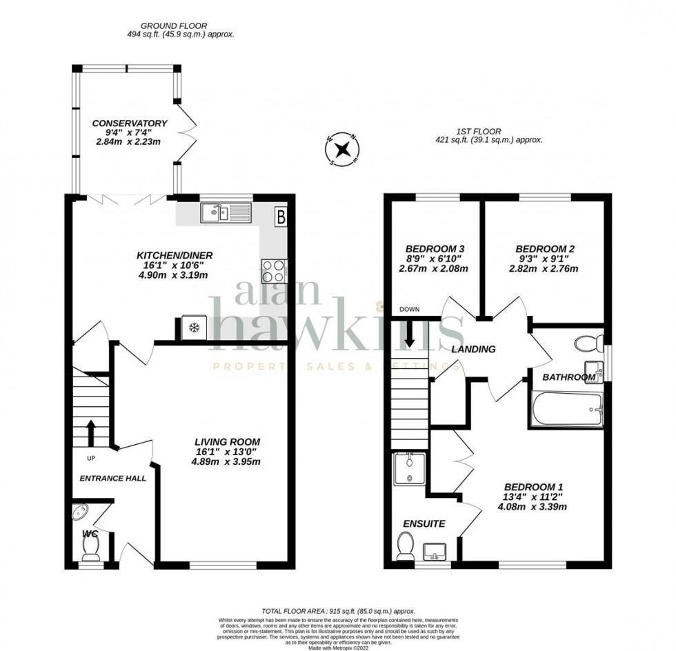 Floorplan for Buxton Way, Royal Wootton Bassett