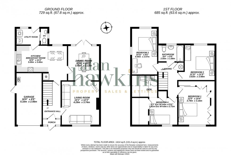 Floorplan for Rowan Drive, Royal Wootton Bassett SN4 7