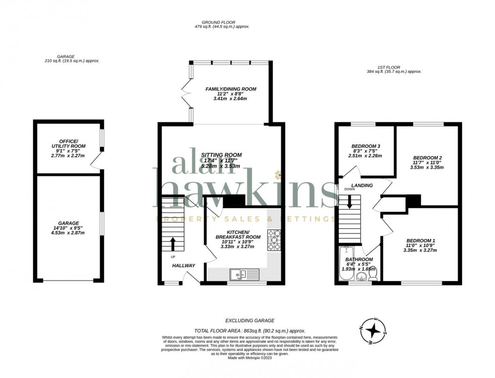 Floorplan for Tennyson Road, Royal Wootton Bassett SN4 8