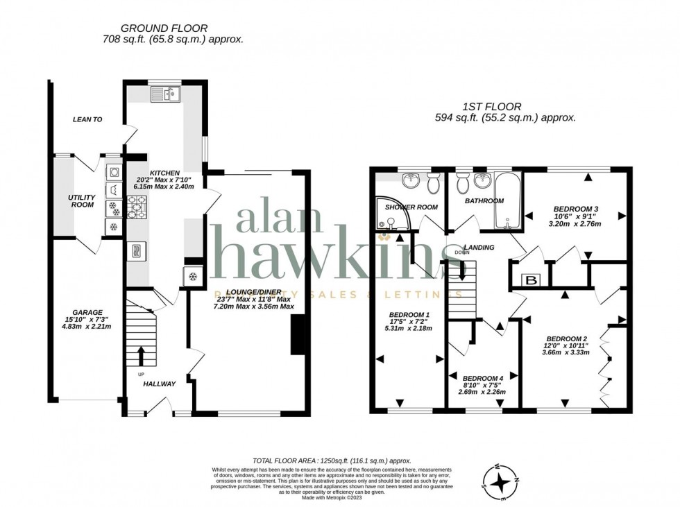 Floorplan for Rowan Drive, Royal Wootton Bassett SN4 7