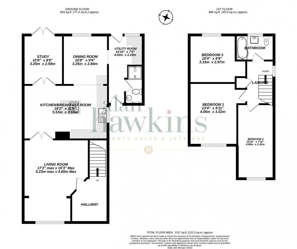 Floorplan for Sheridan Drive, Royal Wootton Bassett