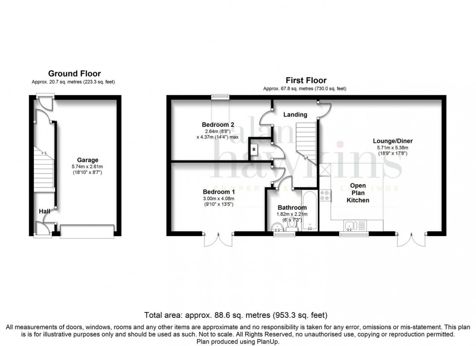 Floorplan for Buxton Way, Royal Wootton Bassett