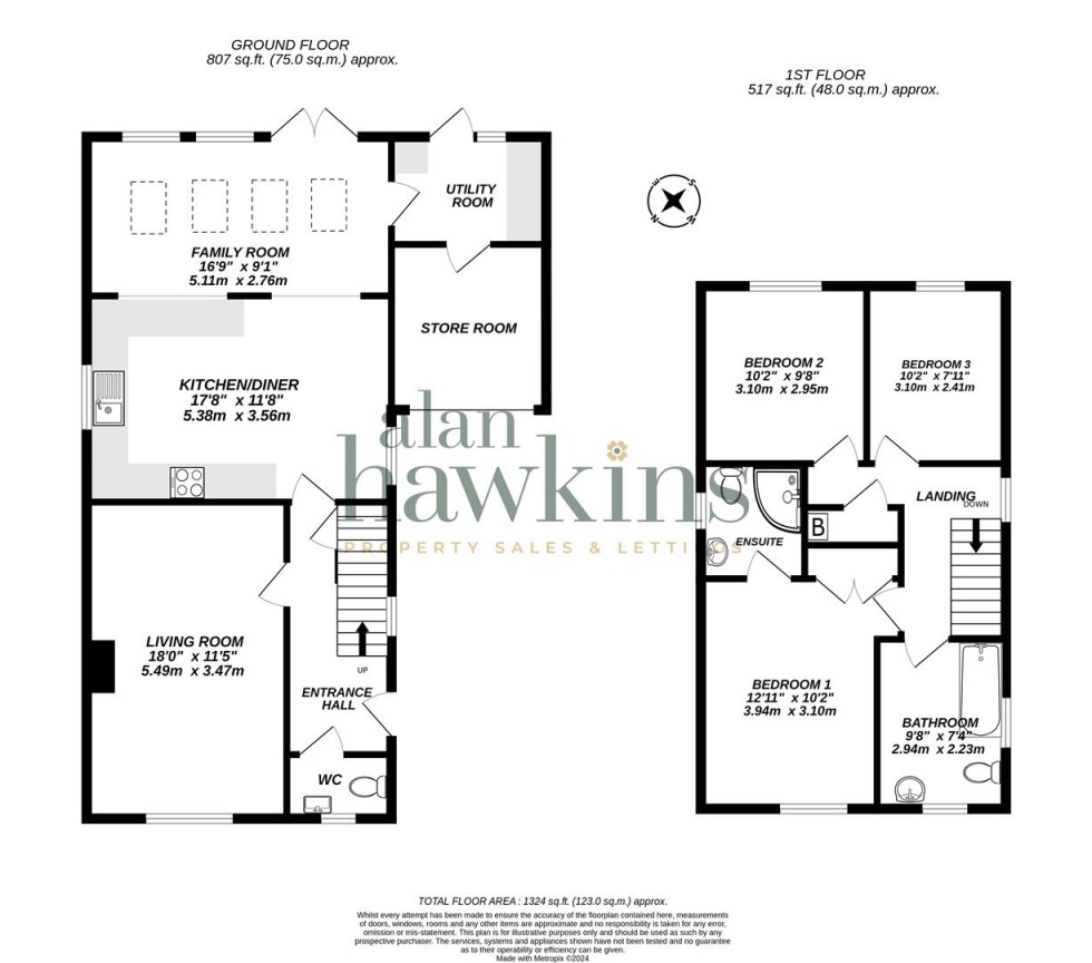 Floorplan for Kingsley Avenue, Royal Wootton Bassett SN4 8