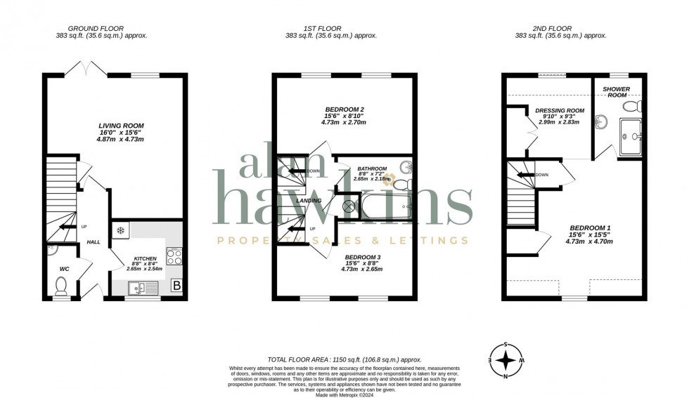 Floorplan for Hart Close, Royal Wootton Bassett