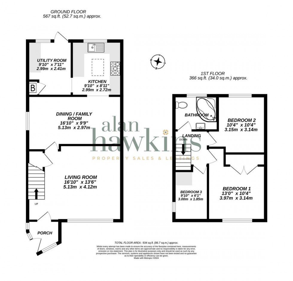 Floorplan for St. Andrews Close, Wroughton, Swindon SN4 9