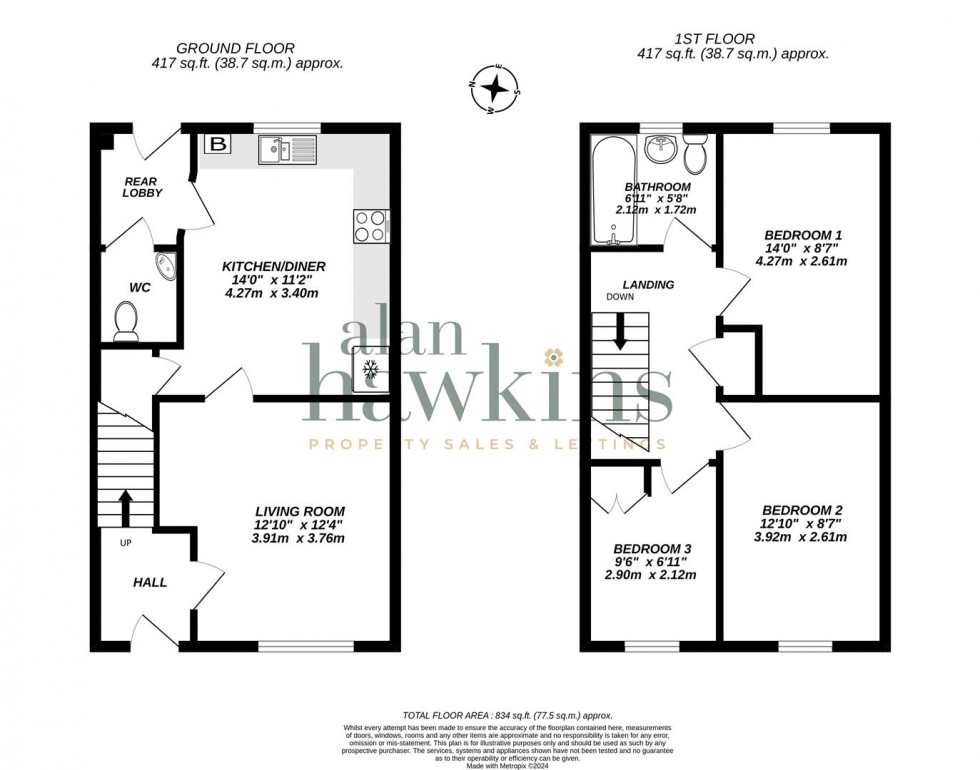 Floorplan for Crosstrees, Royal Wootton Bassett Sn4 8