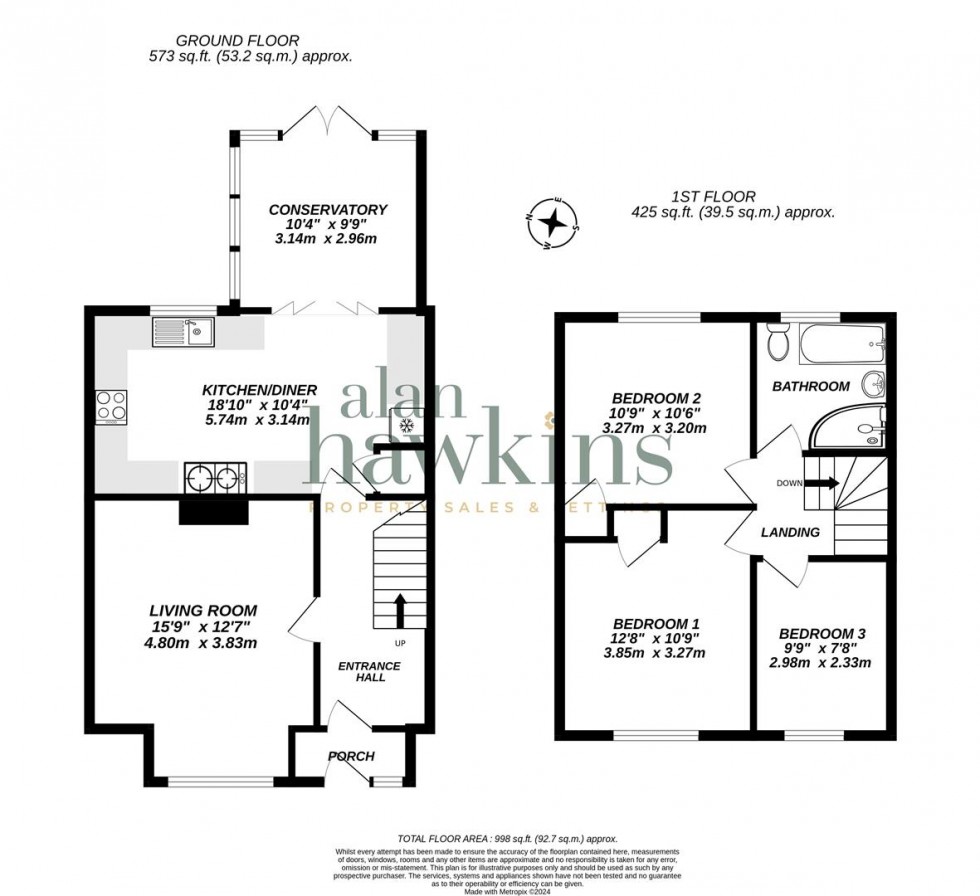 Floorplan for Manor Crescent, Swindon SN2 2