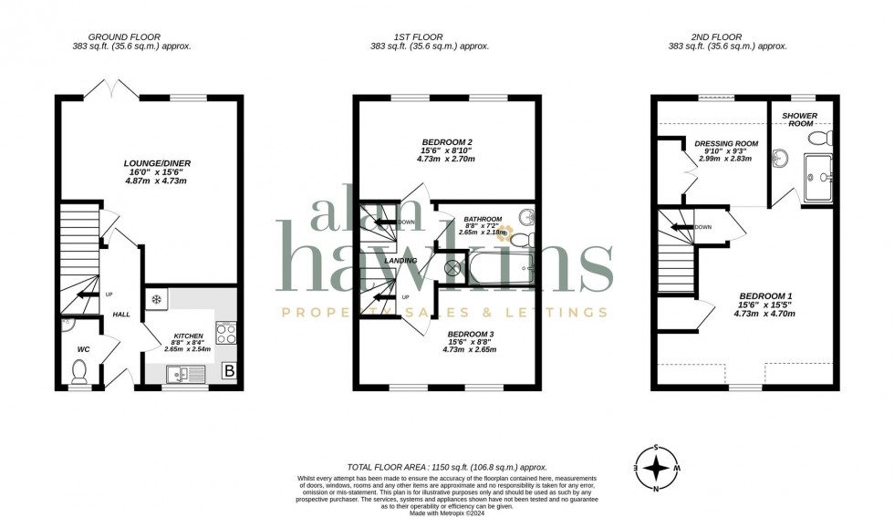 Floorplan for Hart Close, Royal Wootton Bassett SN4 7