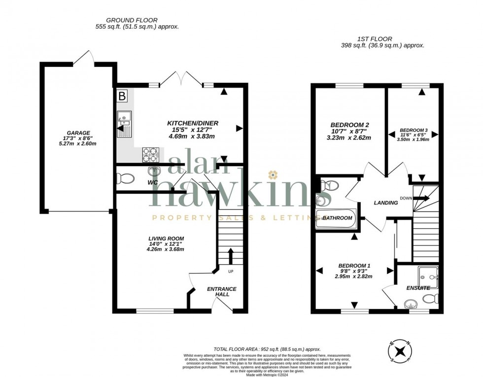 Floorplan for Blain Place, Royal Wootton Bassett SN4 8