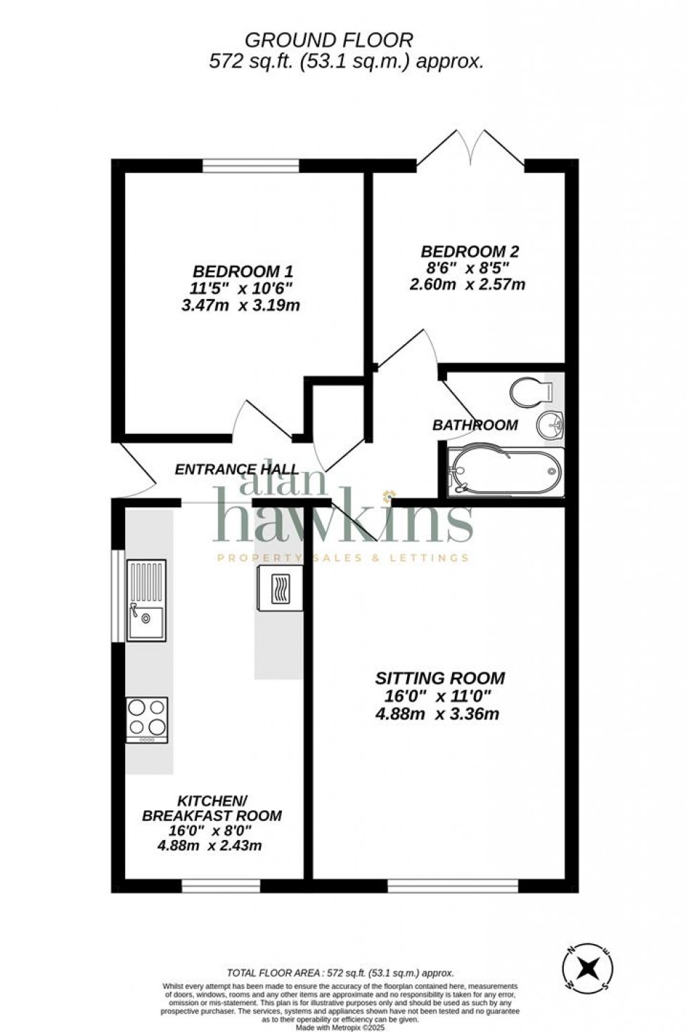 Floorplan for Shelly Ave, Royal Wootton Bassett SN4 8
