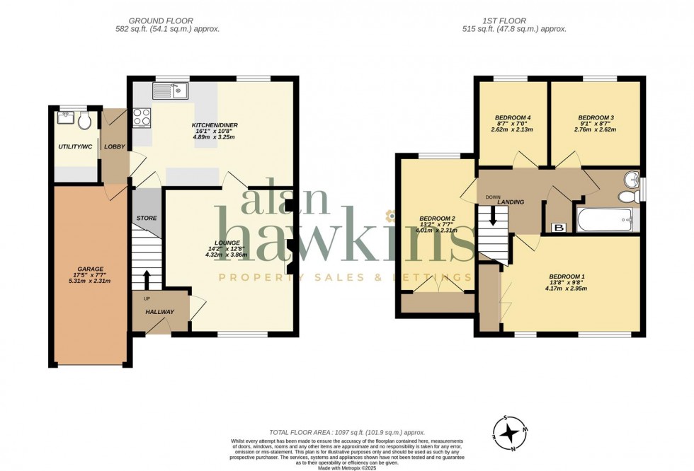 Floorplan for Bardsey Close, Royal Wootton Bassett