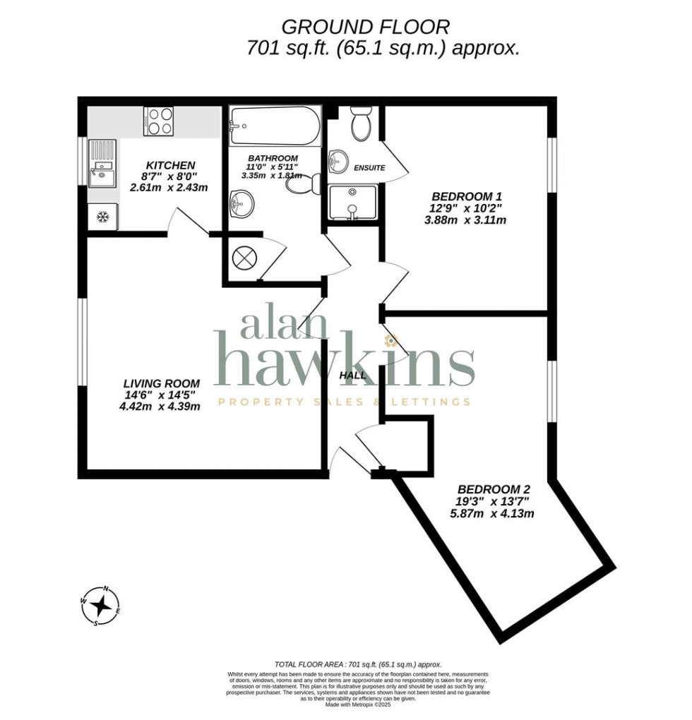 Floorplan for Chain Court, Swindon SN1 4