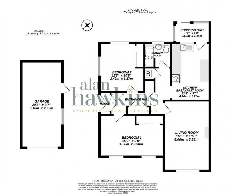 Floorplan for Deben Crescent, Swindon SN25 3