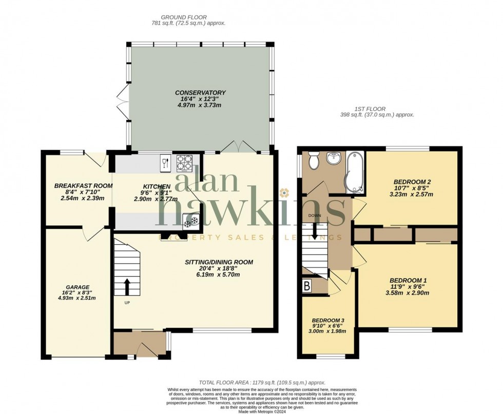 Floorplan for Saffron Close, Wootton Bassett