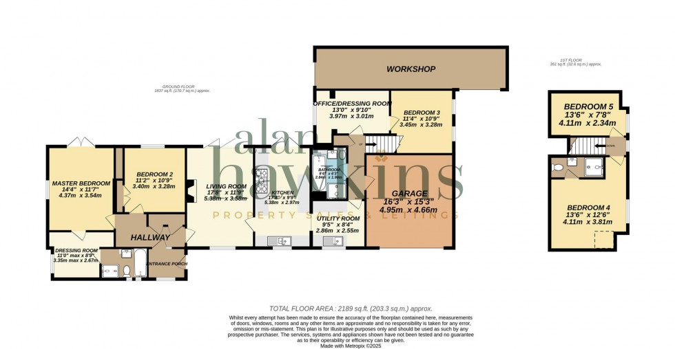 Floorplan for Honeyhill, Royal Wootton Bassett