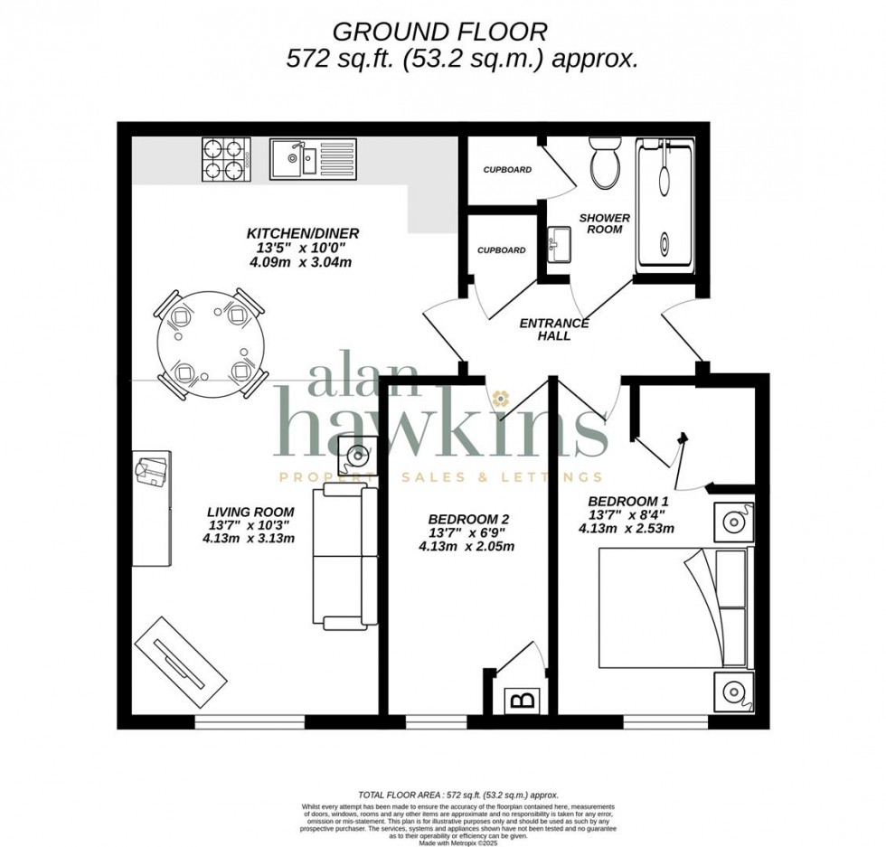 Floorplan for Cloatley Crescent, Royal Wootton Bassett