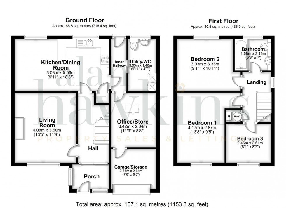Floorplan for Shakespeare Road, Royal Wootton Bassett SN4 8
