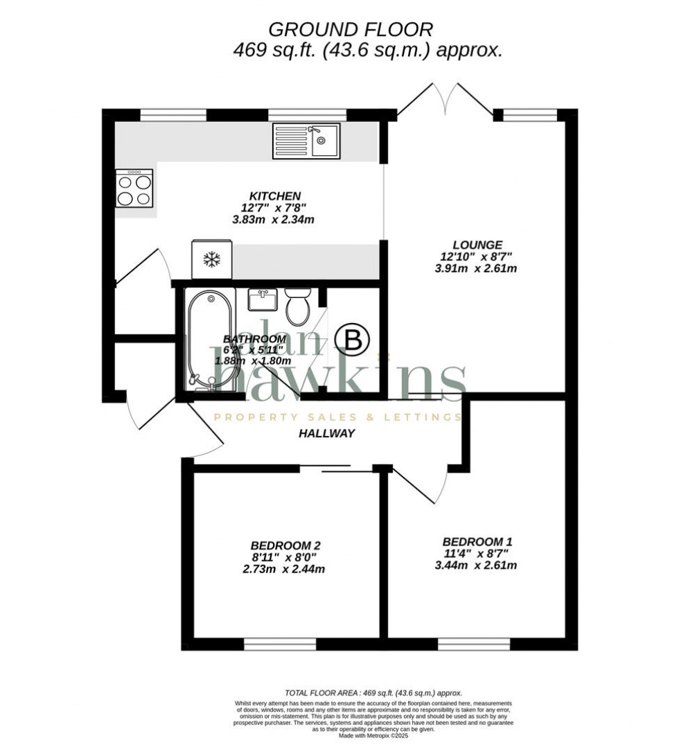 Floorplan for Hooks Hill Apartments, Purton