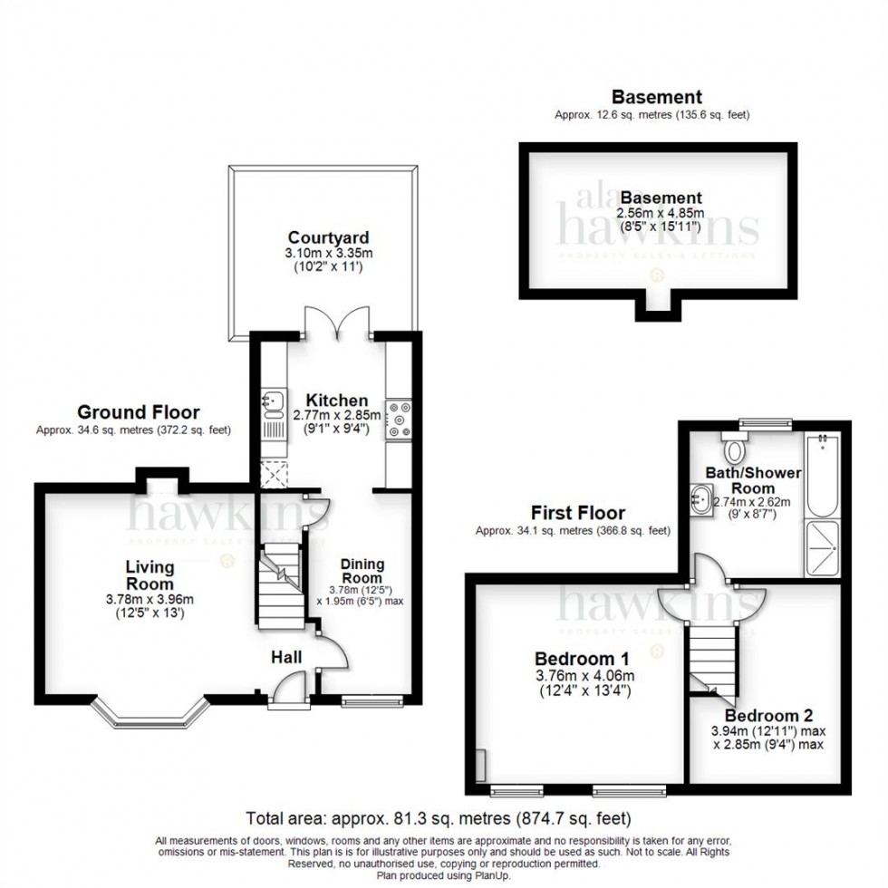 Floorplan for Wood Street, Royal Wootton Bassett