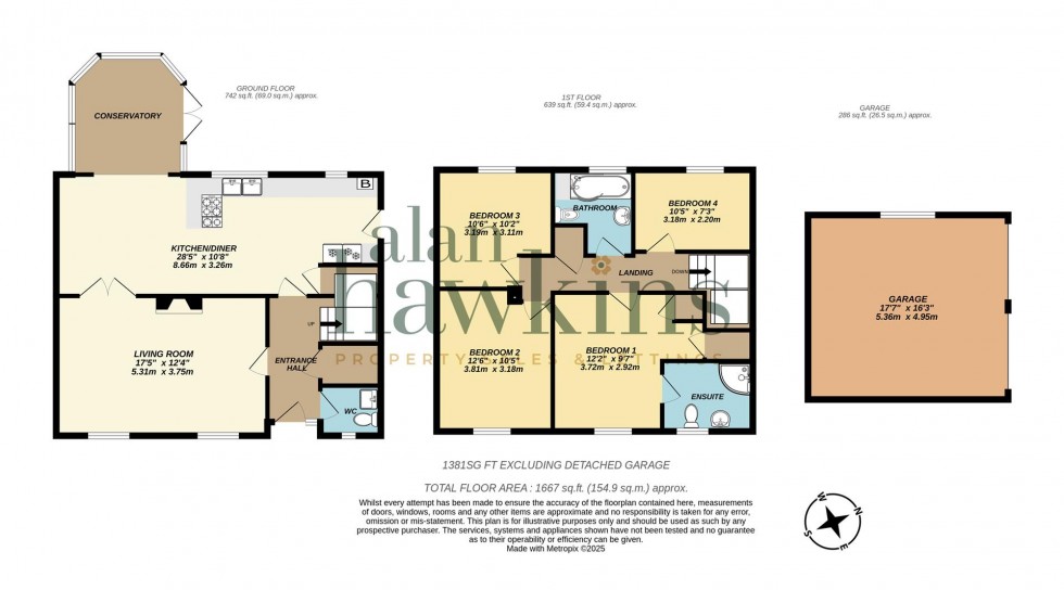 Floorplan for Saltspring Drive, Royal Wootton Bassett