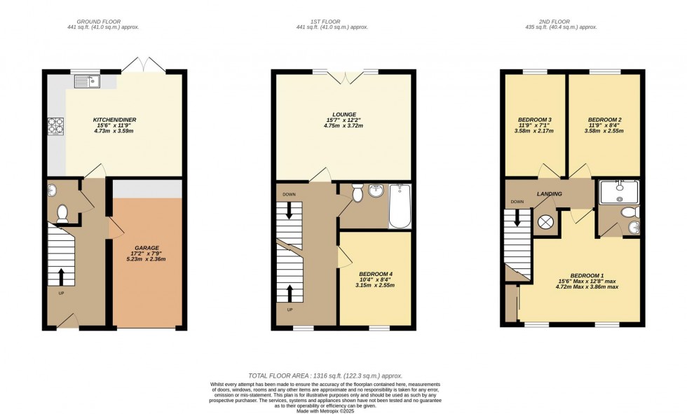 Floorplan for Blain Place, Royal Wootton Bassett