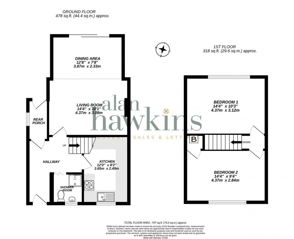 Floorplan for Shakespeare Road, Royal Wootton Bassett