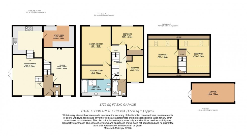 Floorplan for Roebuck Close, Royal Wootton Bassett