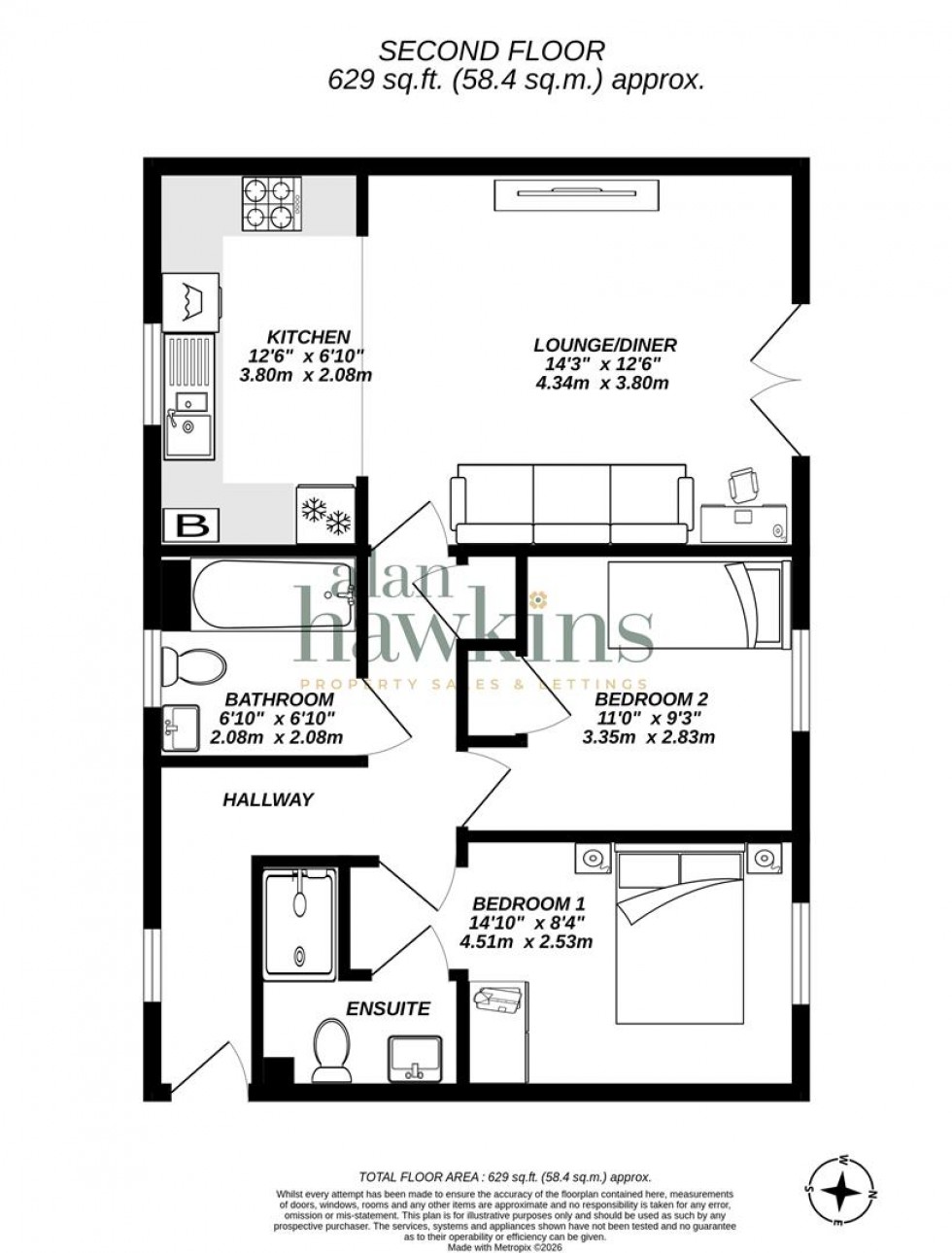 Floorplan for Truscott Avenue, Swindon