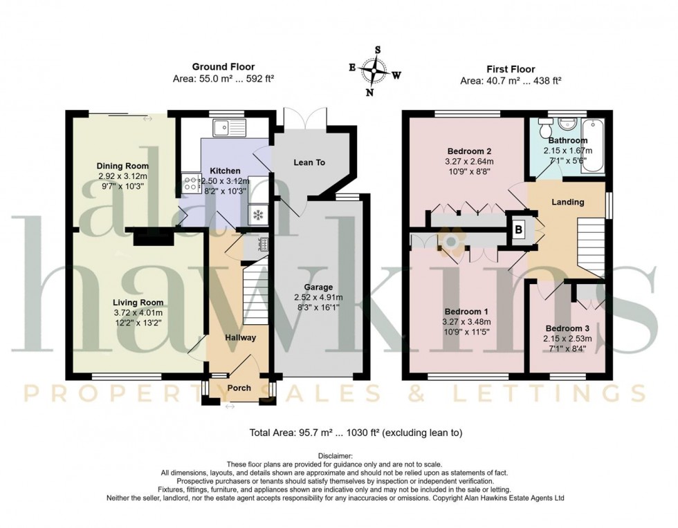 Floorplan for Clarendon Drive, Royal Wootton Bassett SN4 8